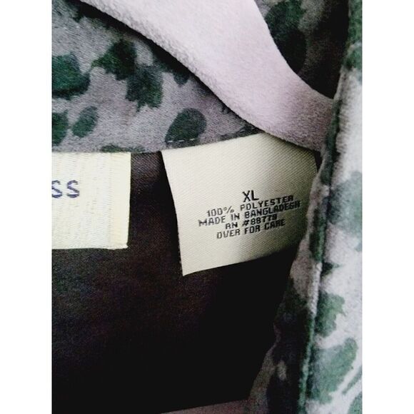 Lemon Grass XL Zip Front Jacket Vintage Gray Black Animal Print‎ Plear Front - Picture 4 of 7